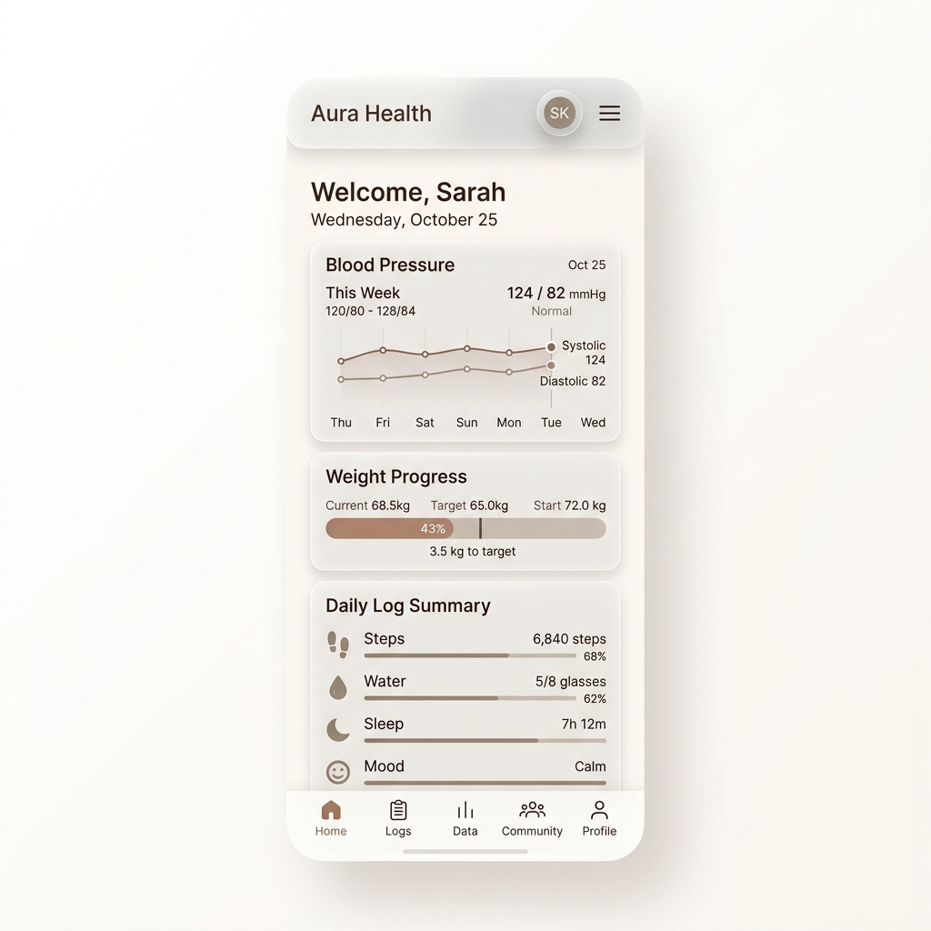 Aura Health App Mockup