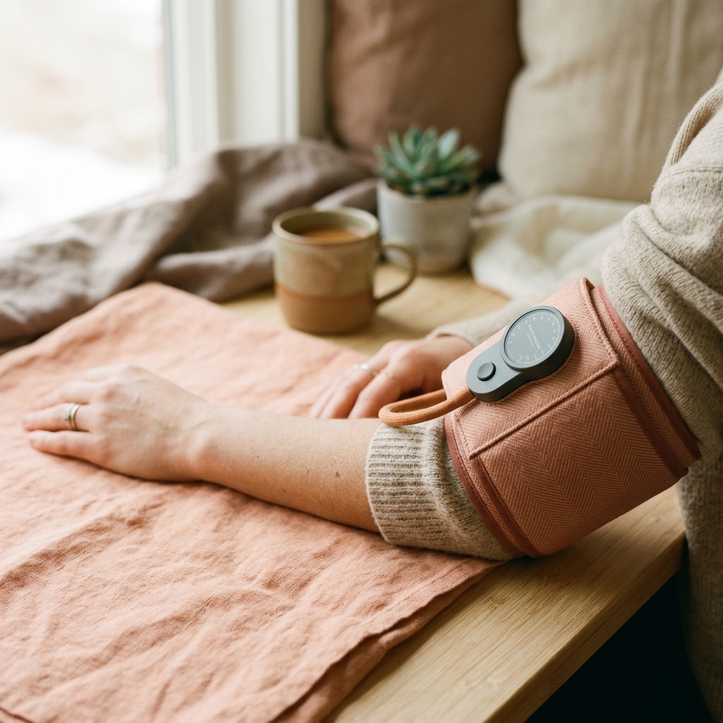 Couple using BP cuff